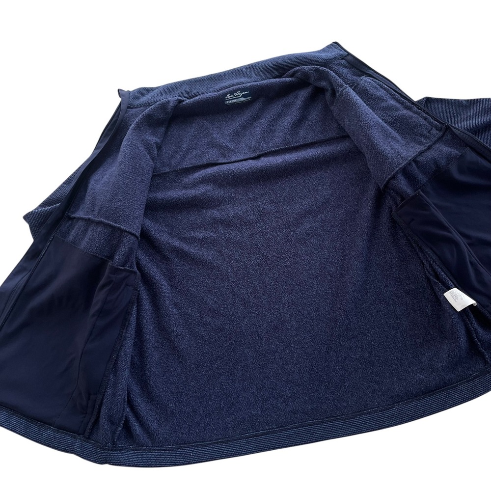 Ben Hogan Performance Men's S Navy Heather Blue Dura Fleece Full Zip Golf Jacket - Picture 6 of 16